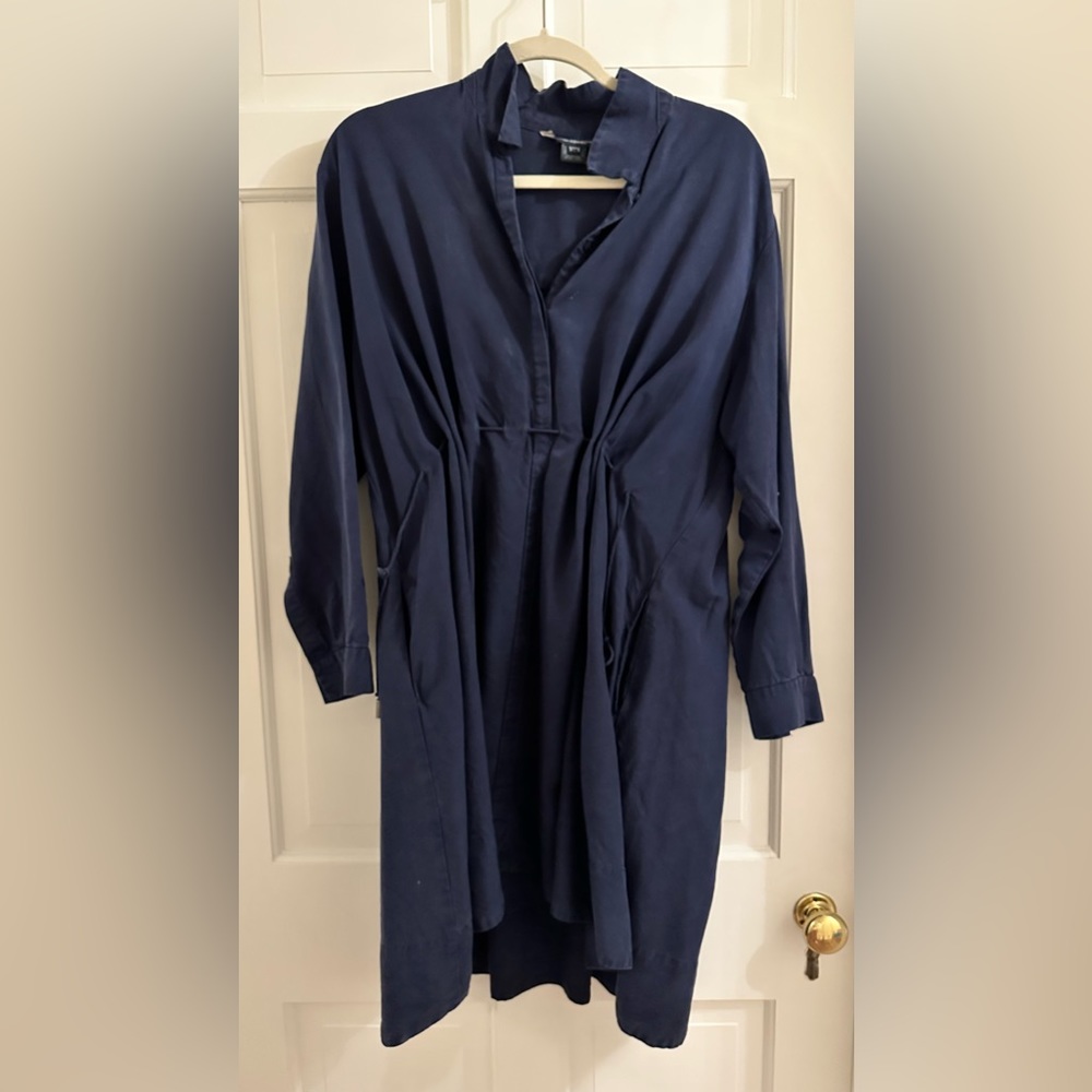 French Connection Woman’s Navy Cinched Shirt Dress, size 14